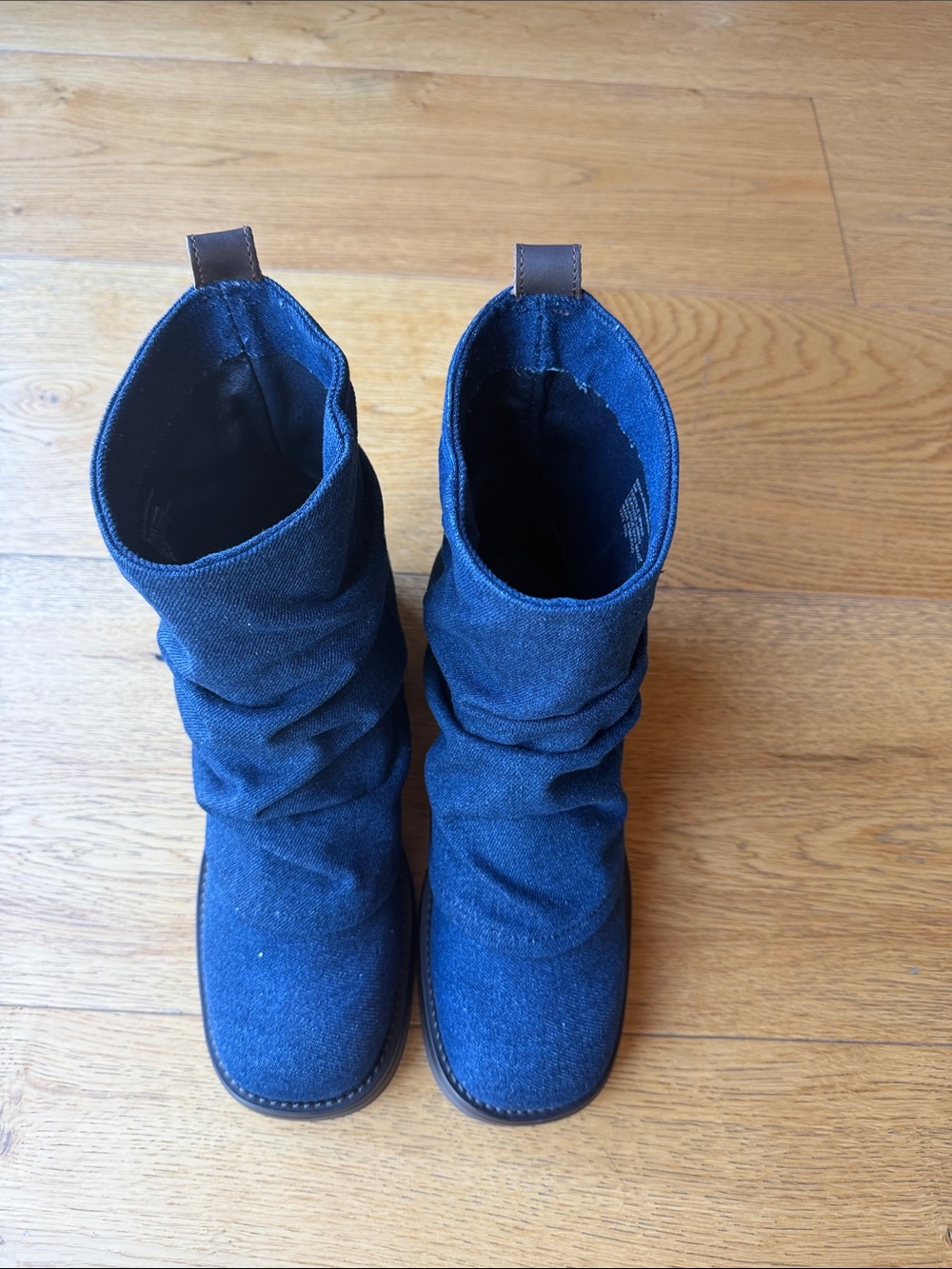 Steve Madden Navy Slouch Mid-Calf Boots